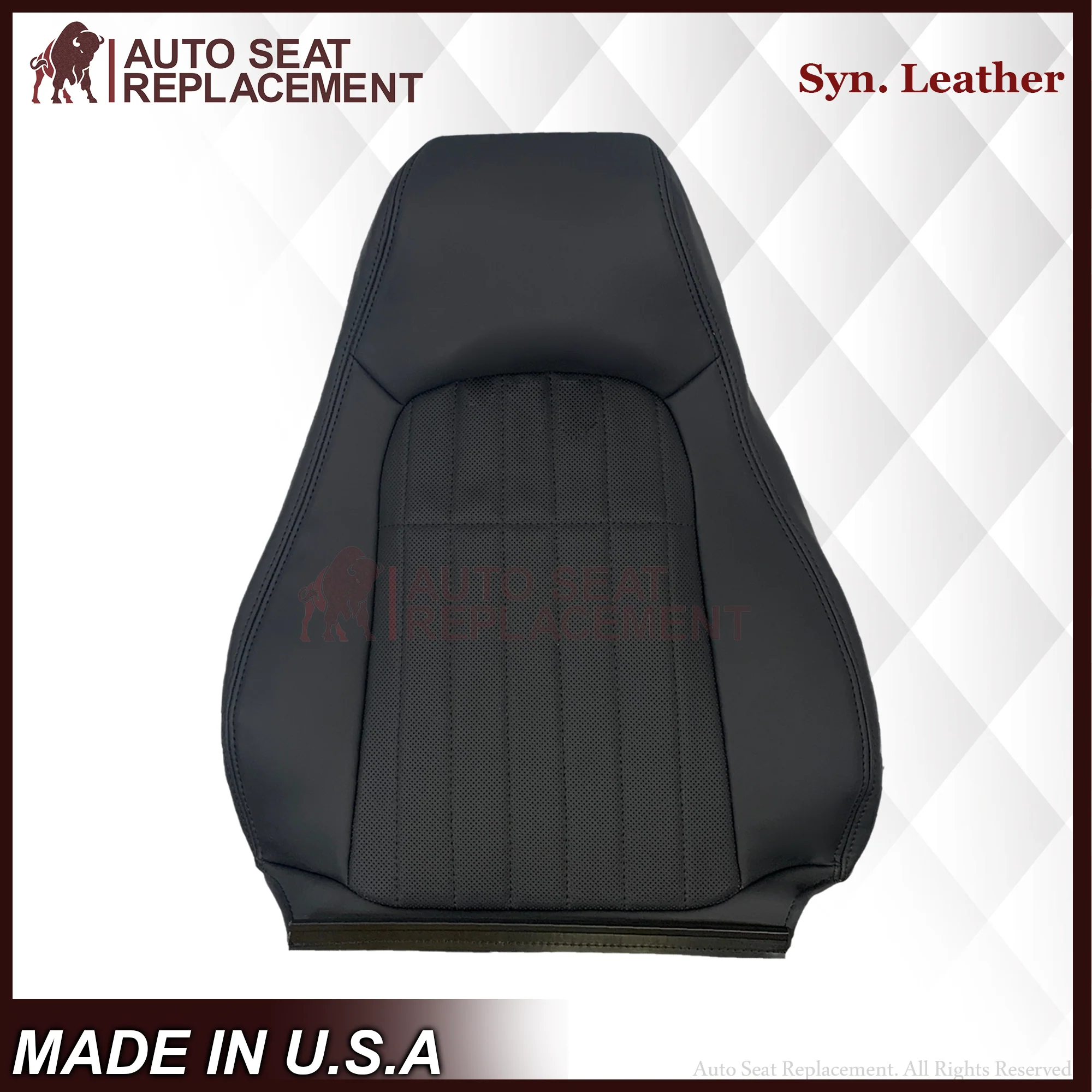 1997-2002 For Chevy Camaro SS Replacement Black Seat Covers In Synthetic Leather - Image 11