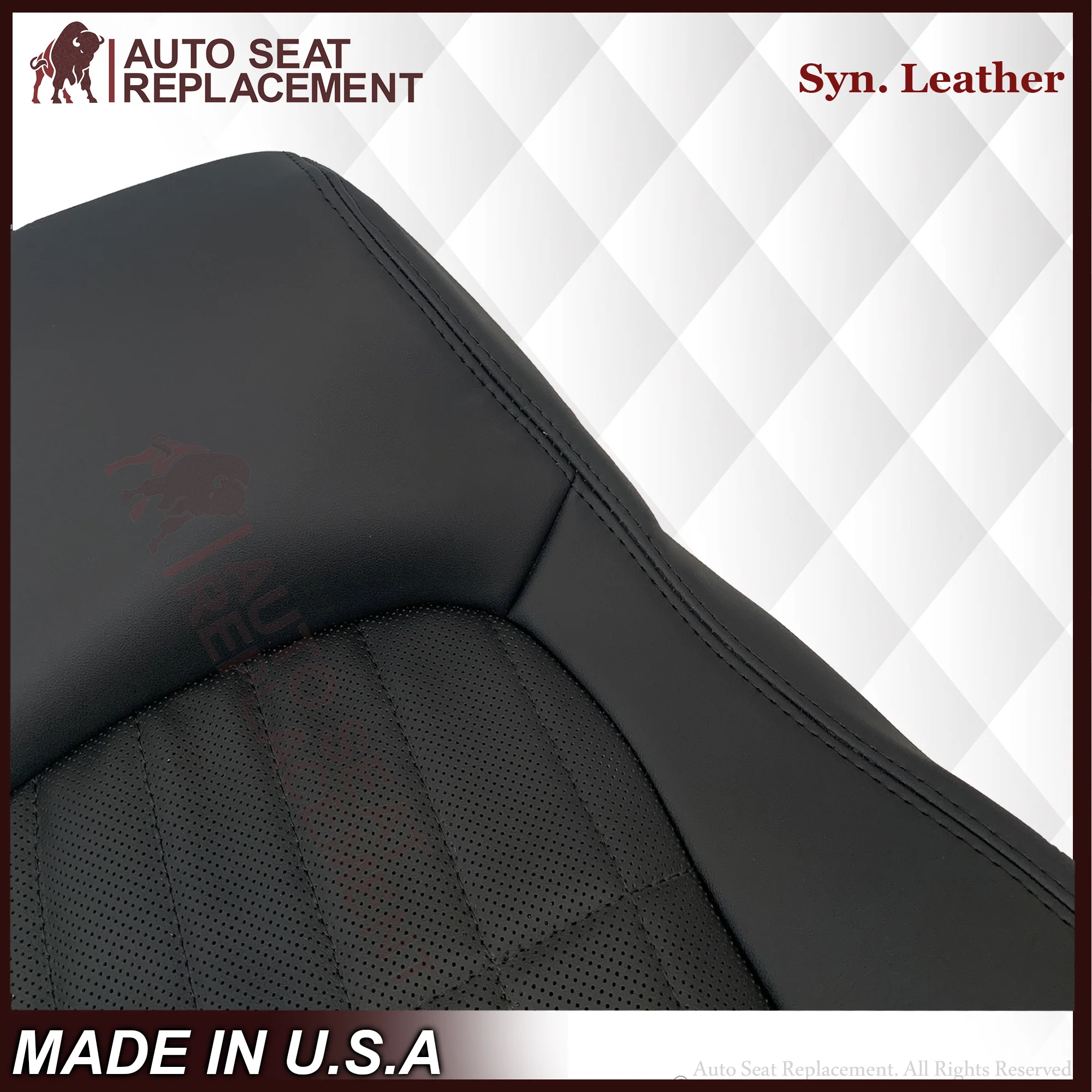 1997-2002 For Chevy Camaro SS Replacement Black Seat Covers In Synthetic Leather - Image 17
