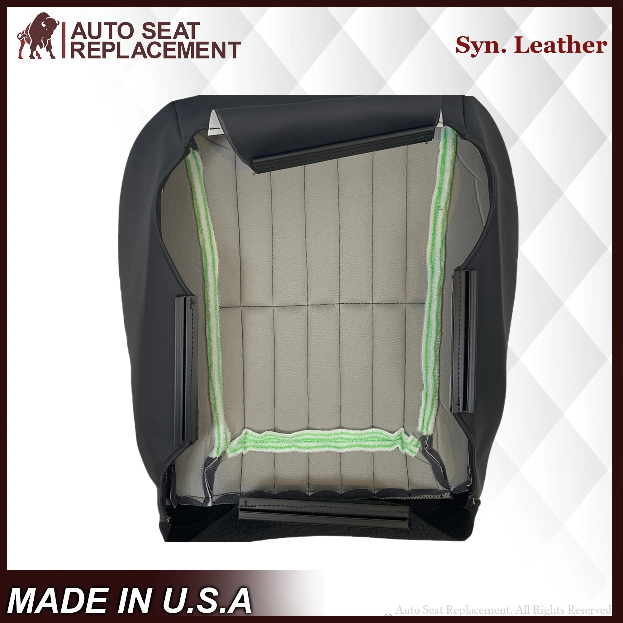 1997-2002 For Chevy Camaro SS Replacement Black Seat Covers In Synthetic Leather - Image 5