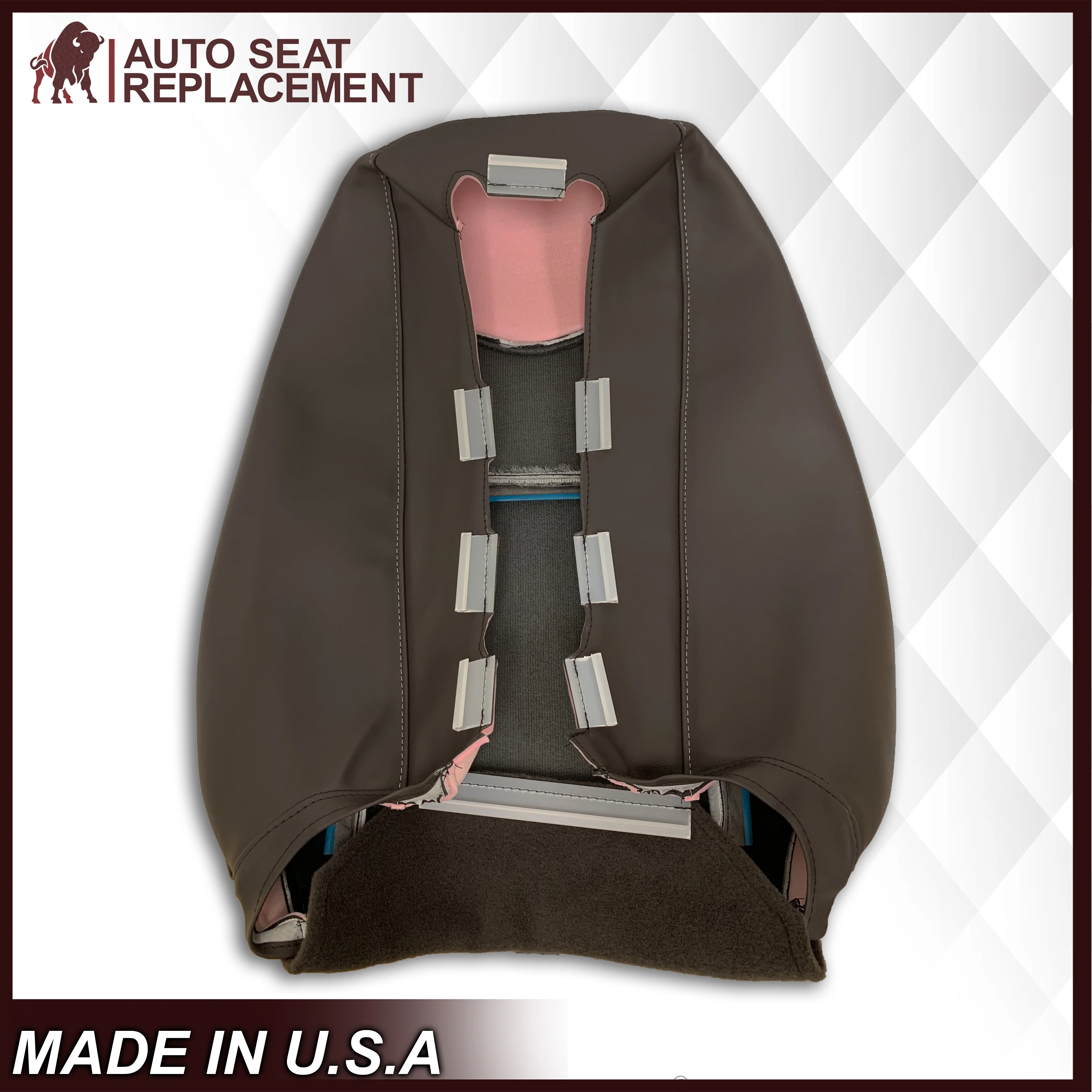 2007-2014 Cadillac Escalade Platinum Edition Replacement Synthetic Leather or Genuine Leather Seat Cover In Brown - Image 10