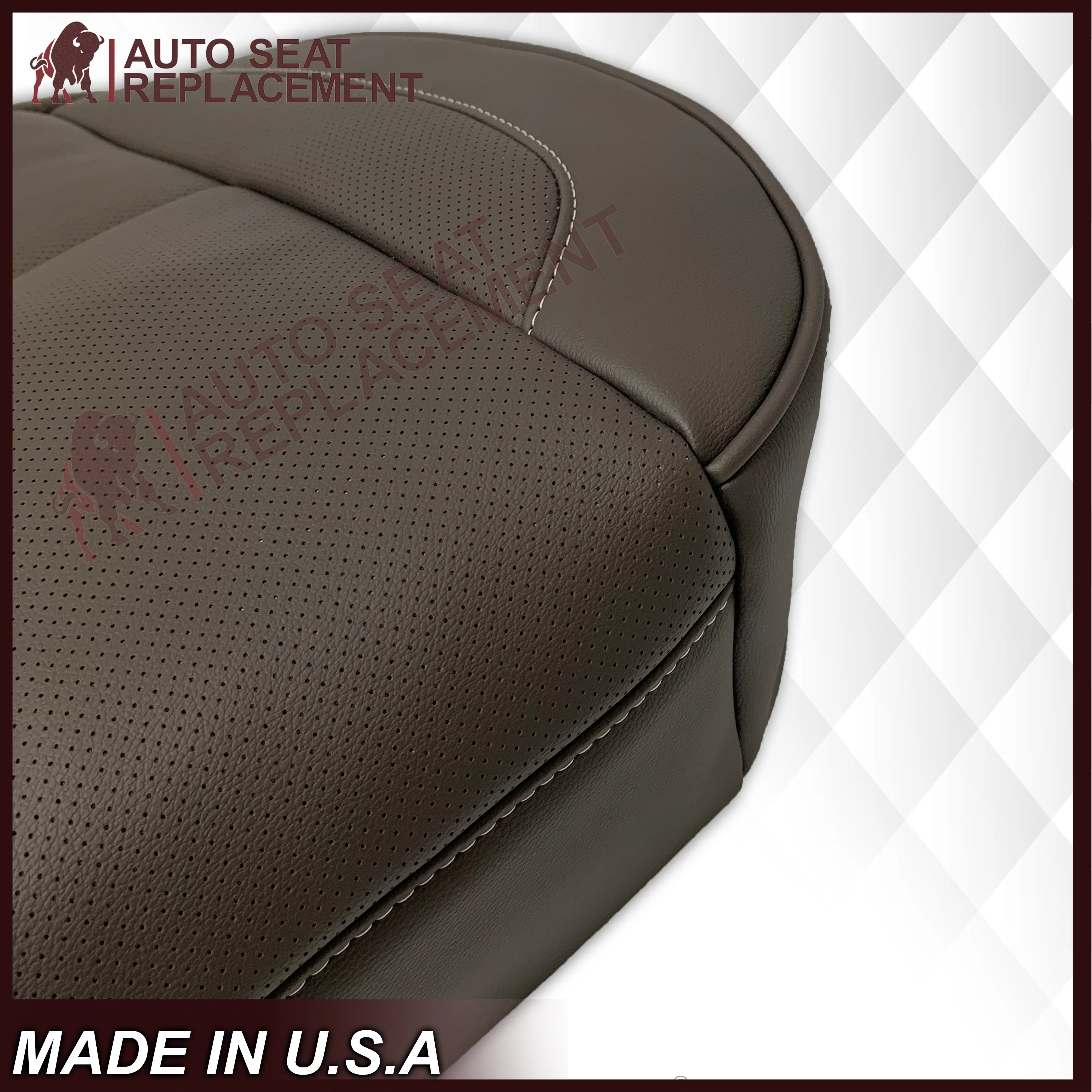 2007-2014 Cadillac Escalade Platinum Edition Replacement Synthetic Leather or Genuine Leather Seat Cover In Brown - Image 5