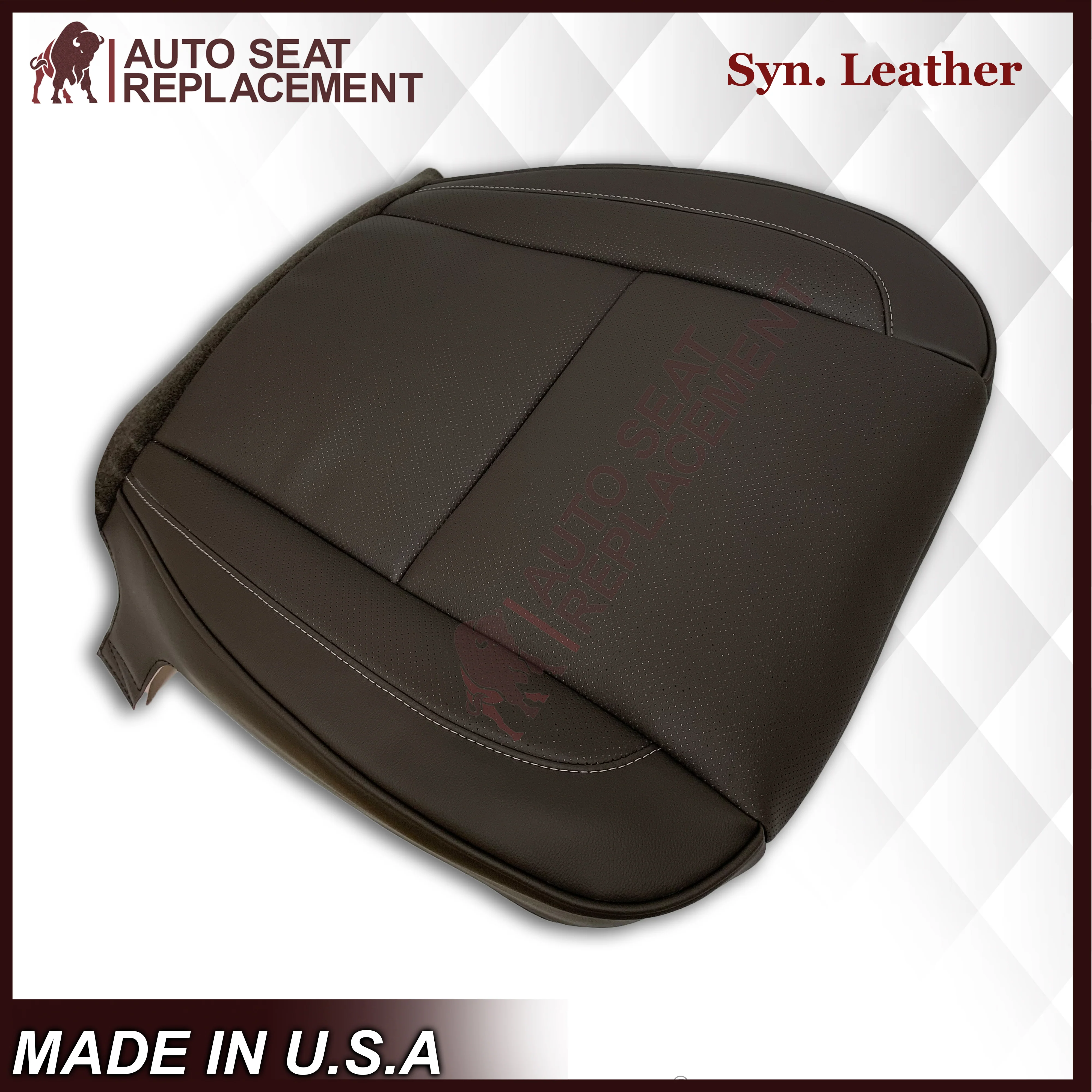 2007-2014 Cadillac Escalade Platinum Edition Replacement Synthetic Leather or Genuine Leather Seat Cover In Brown - Image 9