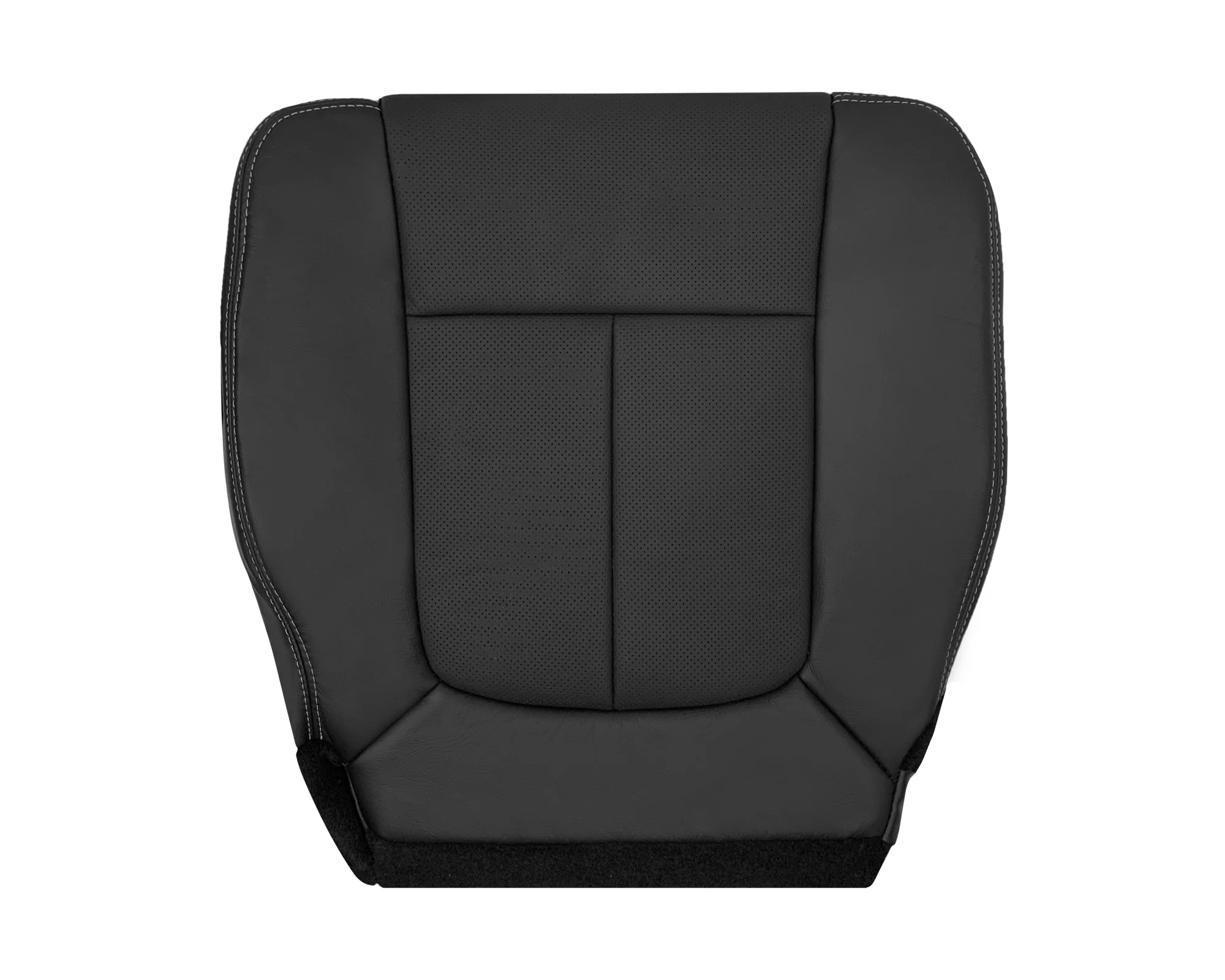 2009 - 2014 Ford F-150 Lariat Replacement Perforated Genuine Leather / Synthetic Leather Seat Cover In Black - Image 31