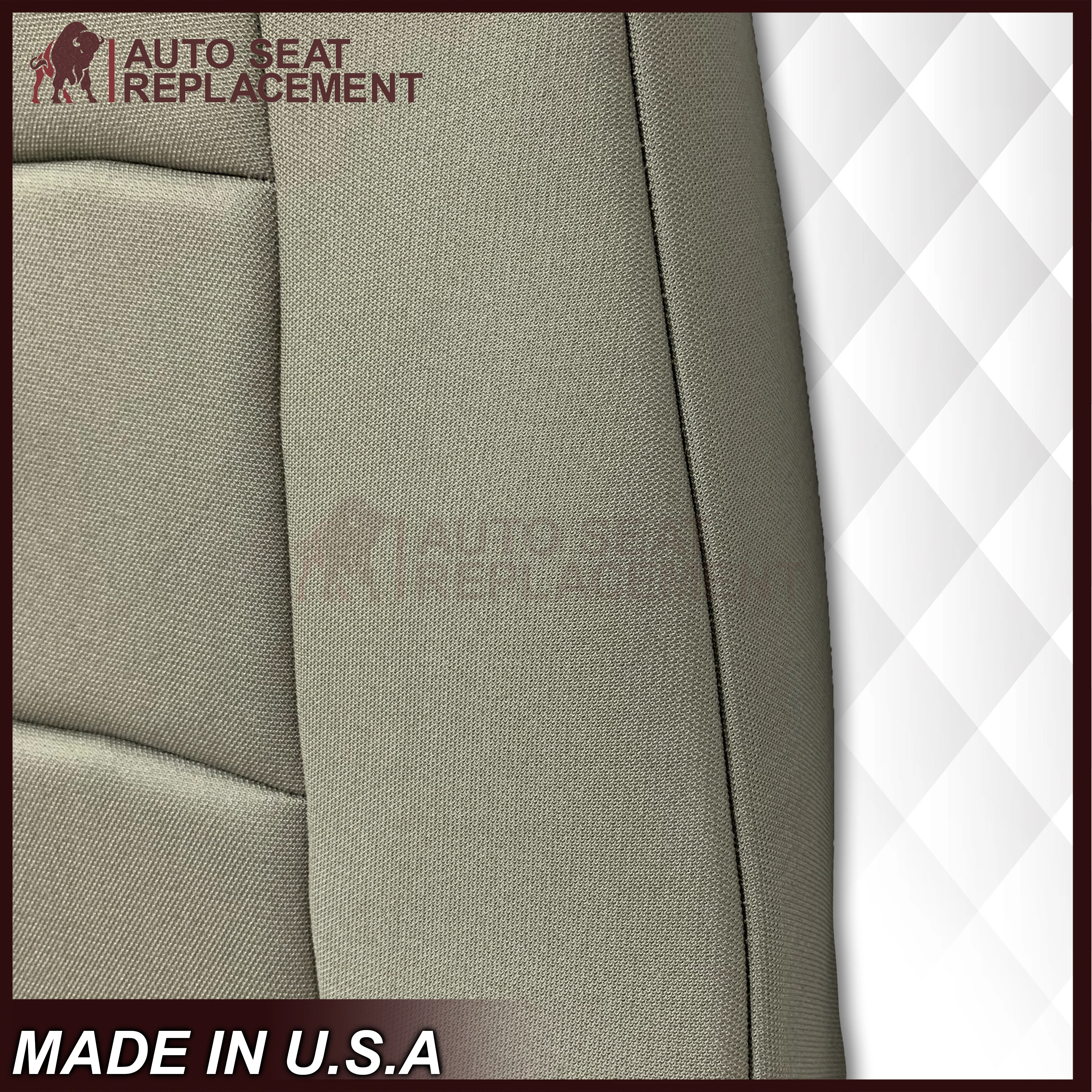 2009-2020 Ford Econoline E350 E450 E550 Gray Cloth Fabric Seat Cover & Cushion Foam - Image 12