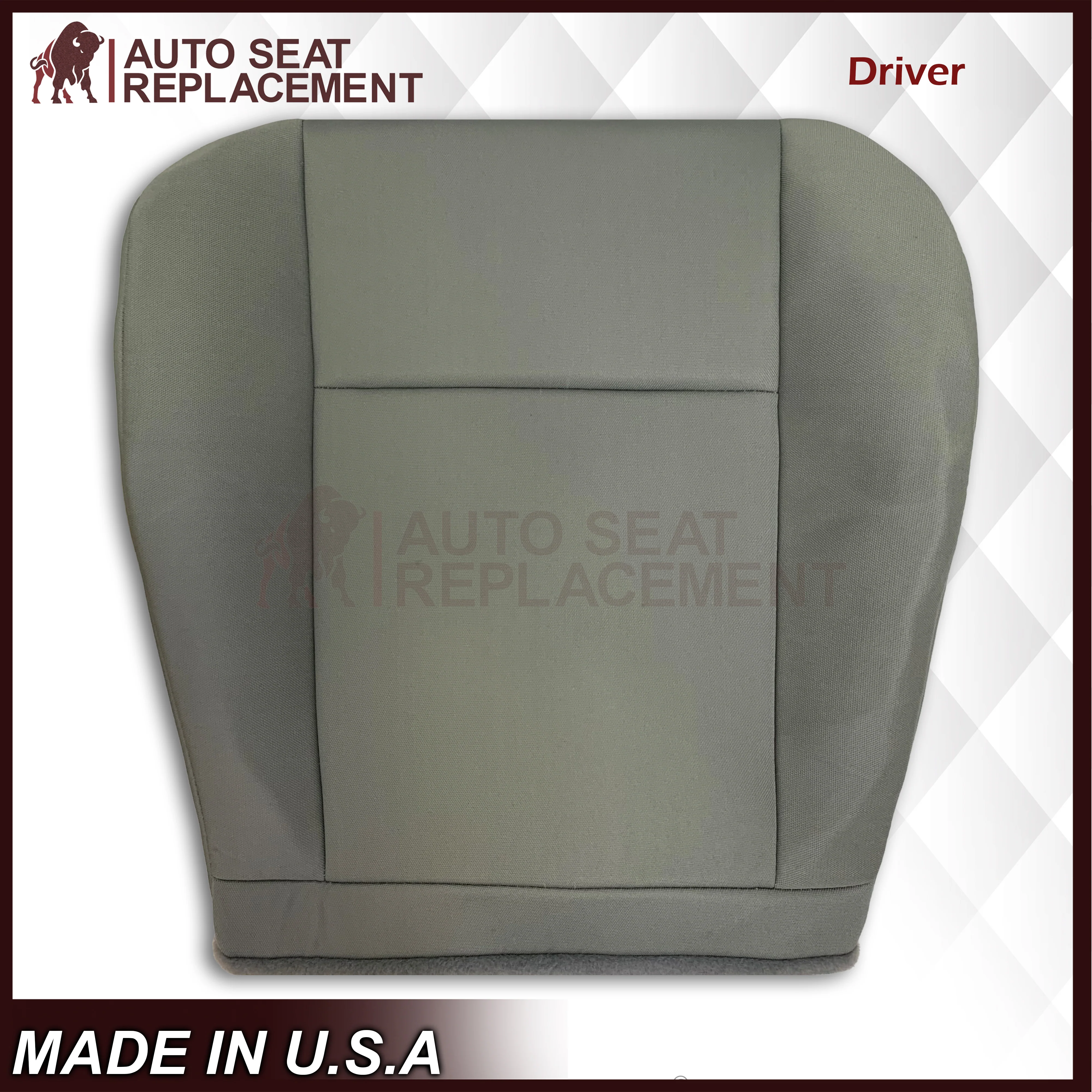 2009-2020 Ford Econoline E350 E450 E550 Gray Cloth Fabric Seat Cover & Cushion Foam - Image 13