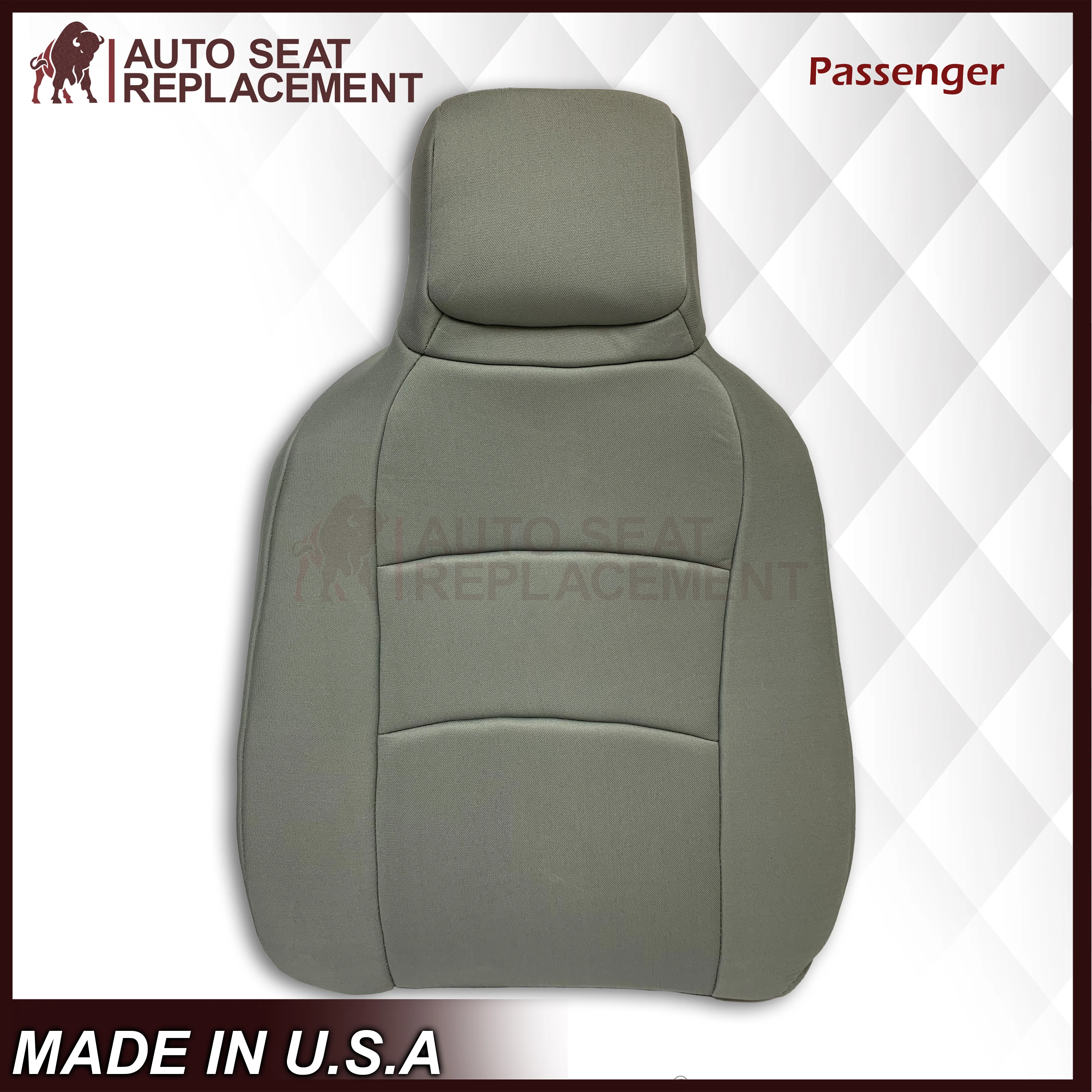 2009-2020 Ford Econoline E350 E450 E550 Gray Cloth Fabric Seat Cover & Cushion Foam - Image 18