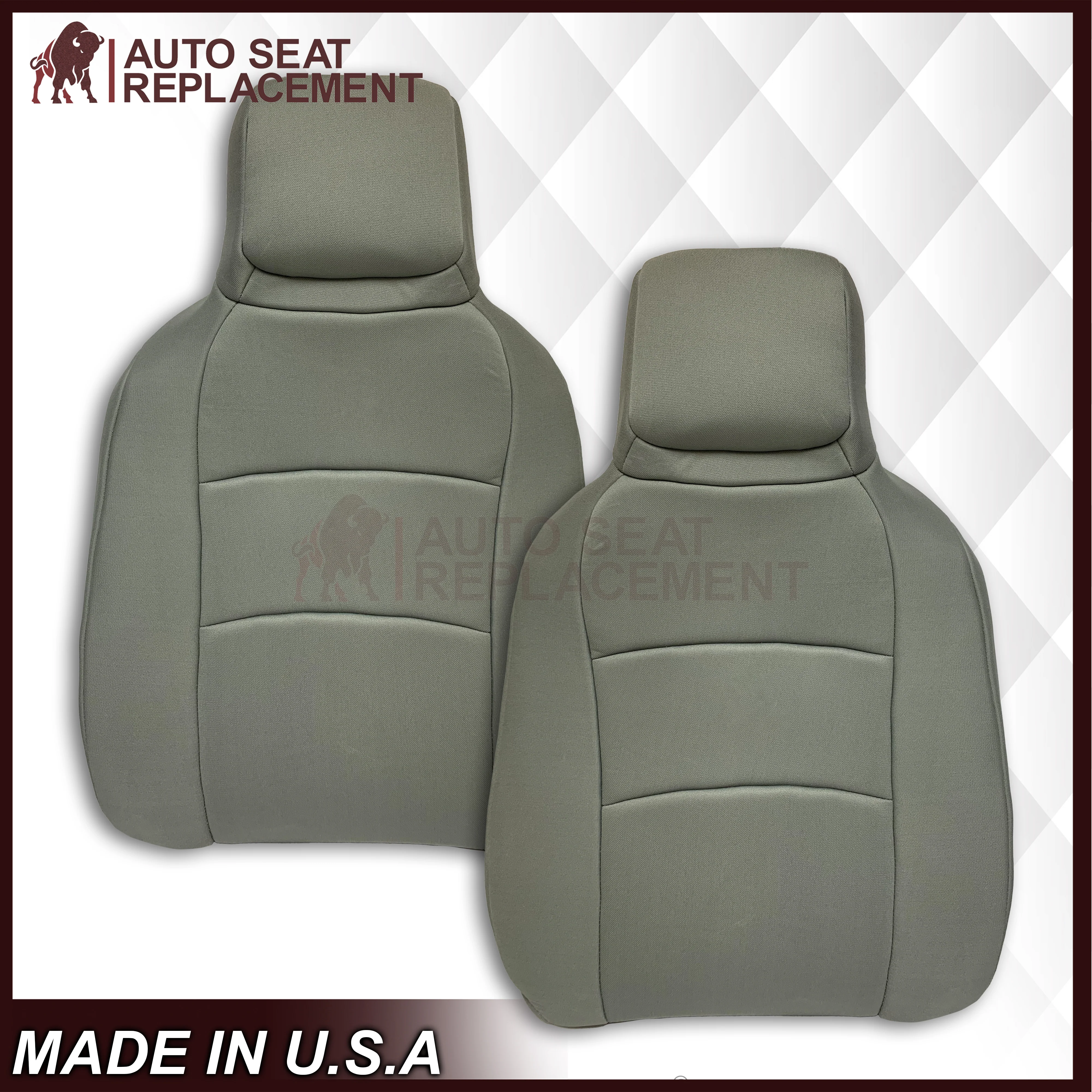 2009-2020 Ford Econoline E350 E450 E550 Gray Cloth Fabric Seat Cover & Cushion Foam - Image 19