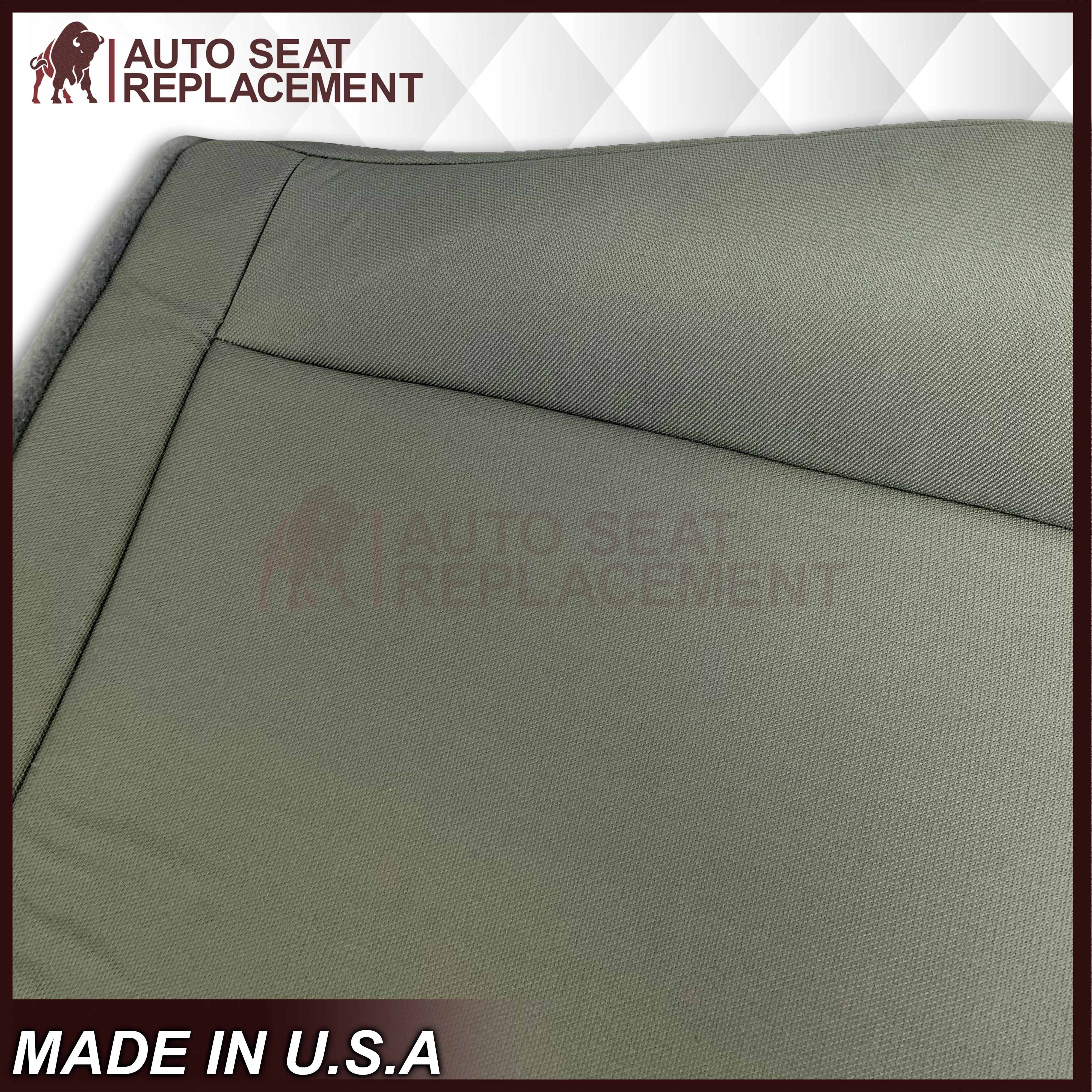 2009-2020 Ford Econoline E350 E450 E550 Gray Cloth Fabric Seat Cover & Cushion Foam - Image 4