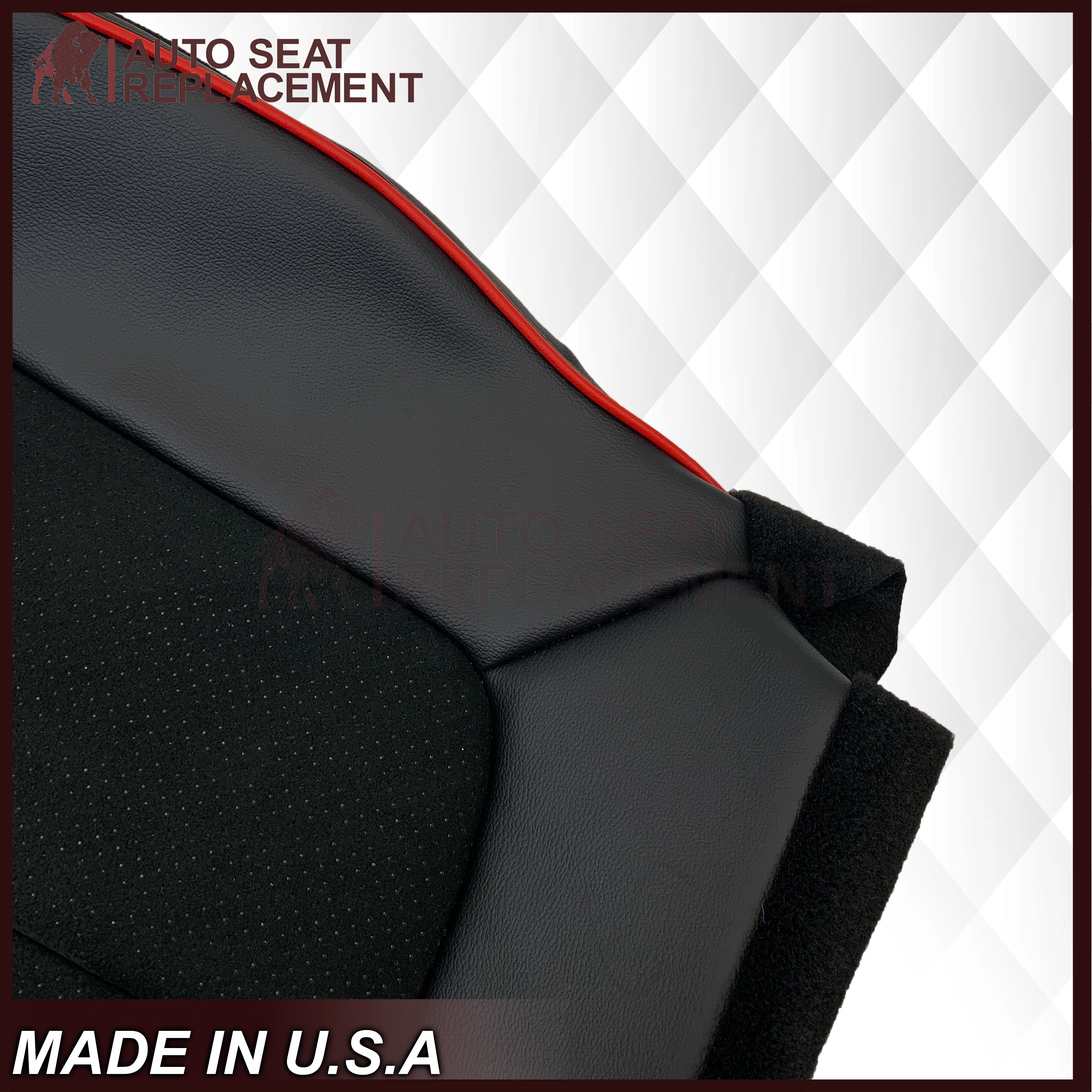 2013–2014 Ford F-150 FX4 Appearance Package Black Seat Cover with Suede Insert - Image 11