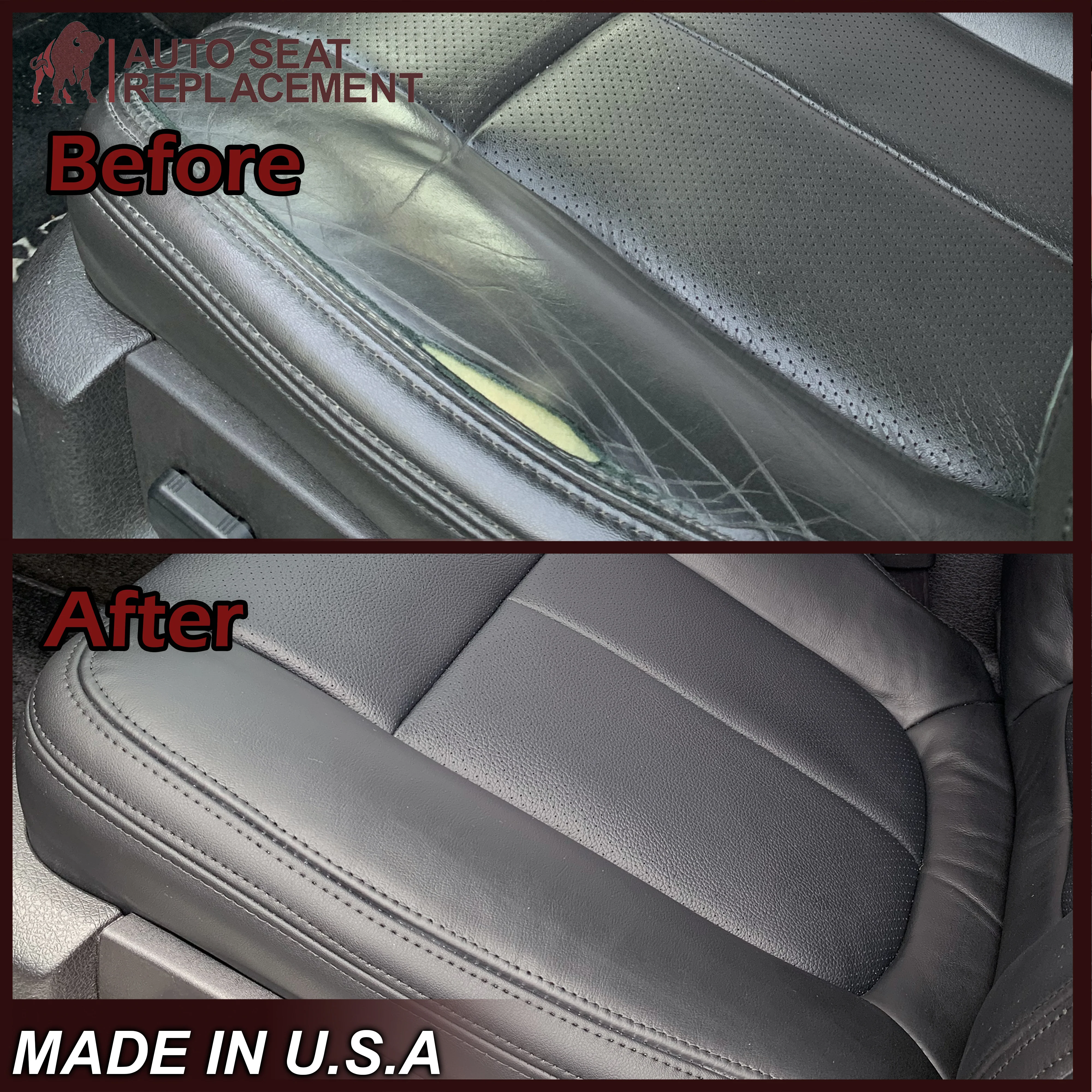 2013–2014 Ford F-150 FX4 Appearance Package Black Seat Cover with Suede Insert - Image 15