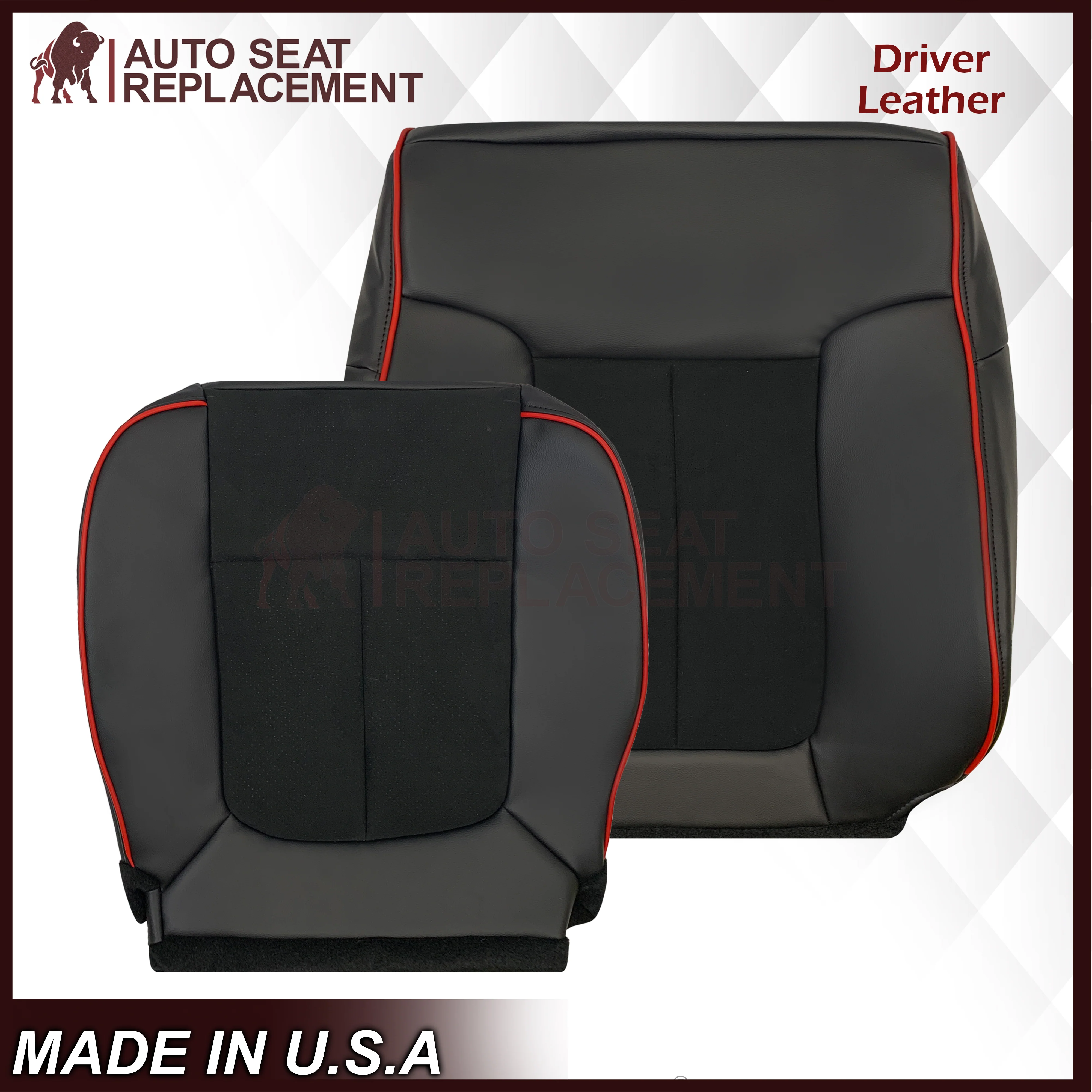 2013–2014 Ford F-150 FX4 Appearance Package Black Seat Cover with Suede Insert - Image 20