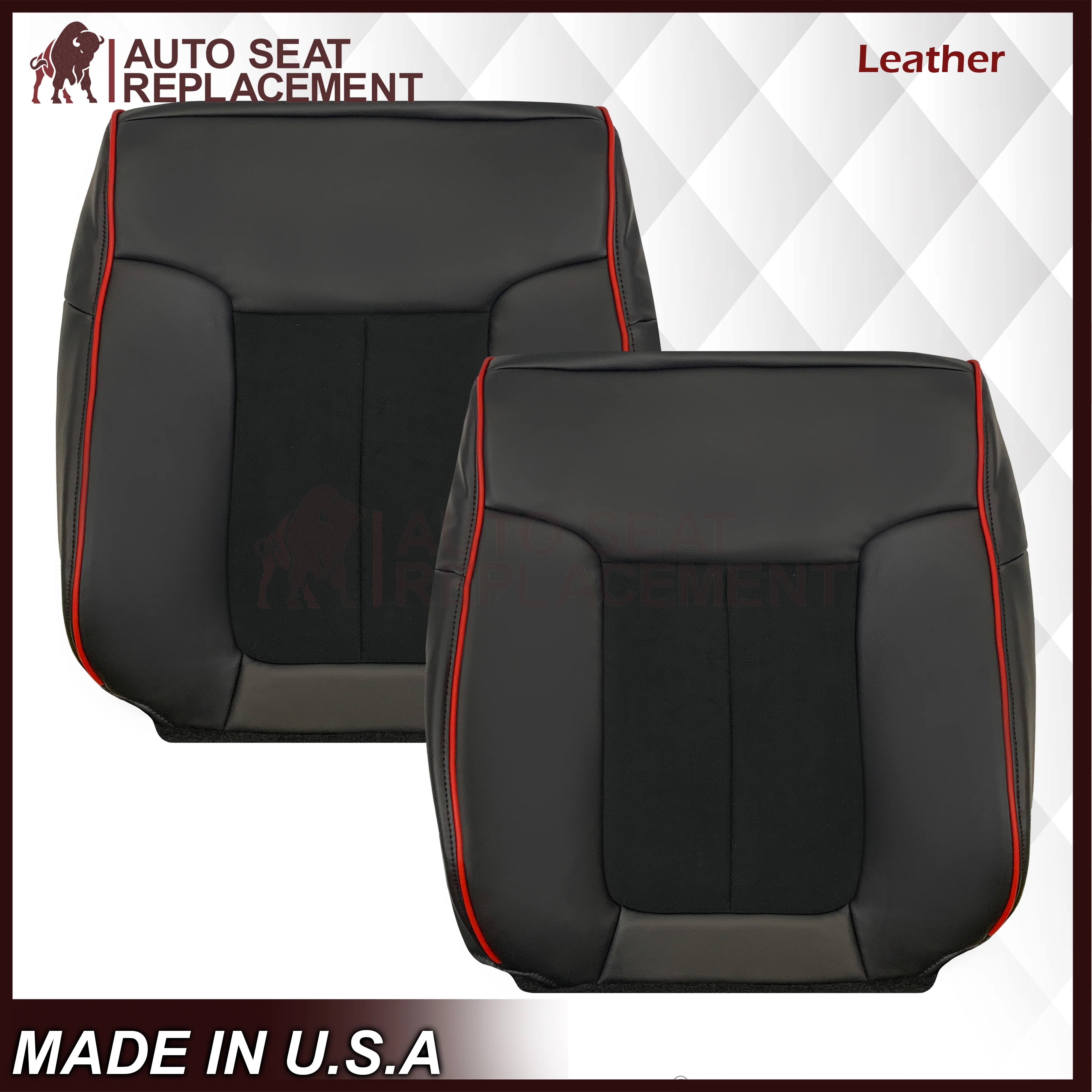 2013–2014 Ford F-150 FX4 Appearance Package Black Seat Cover with Suede Insert - Image 25