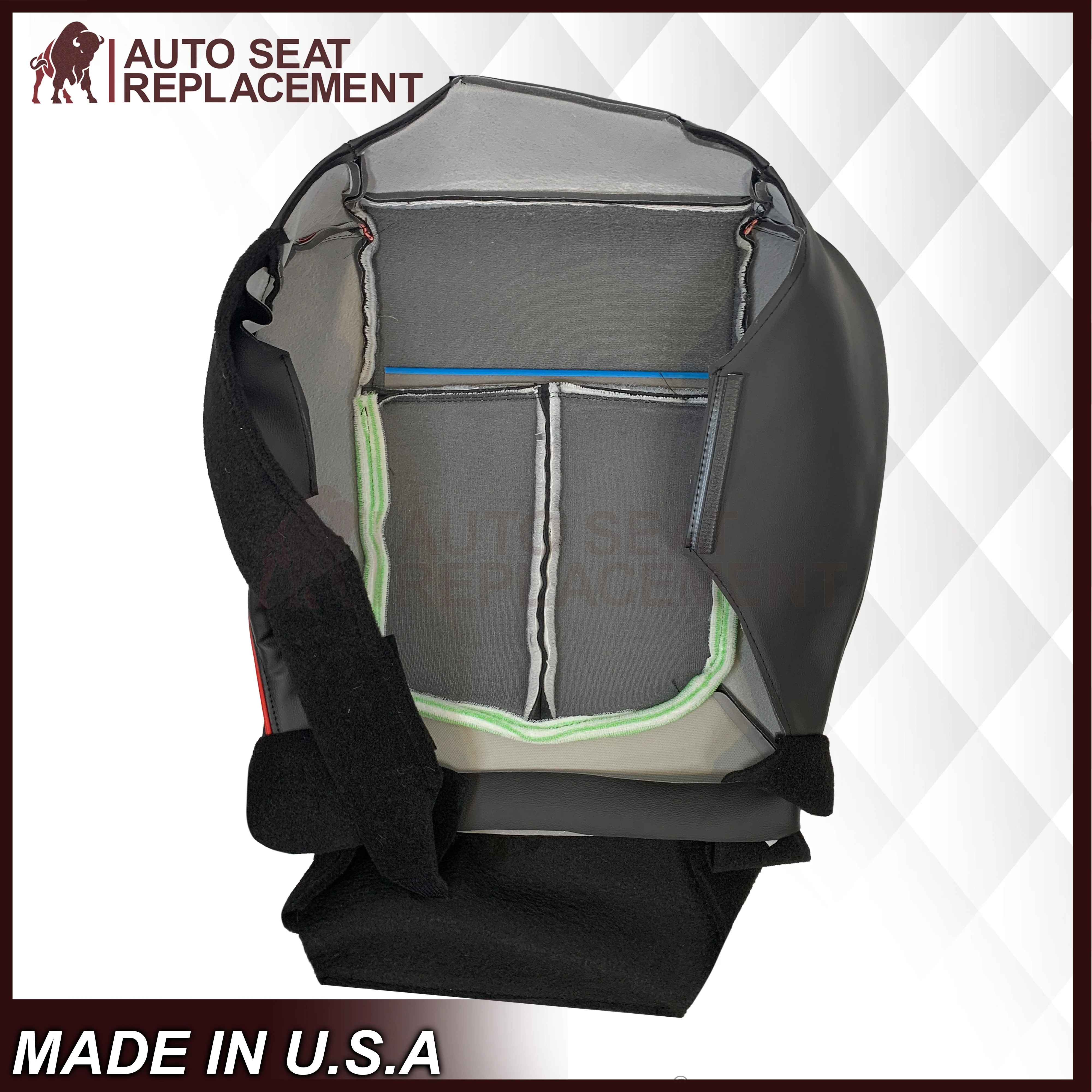 2013–2014 Ford F-150 FX4 Appearance Package Black Seat Cover with Suede Insert - Image 27