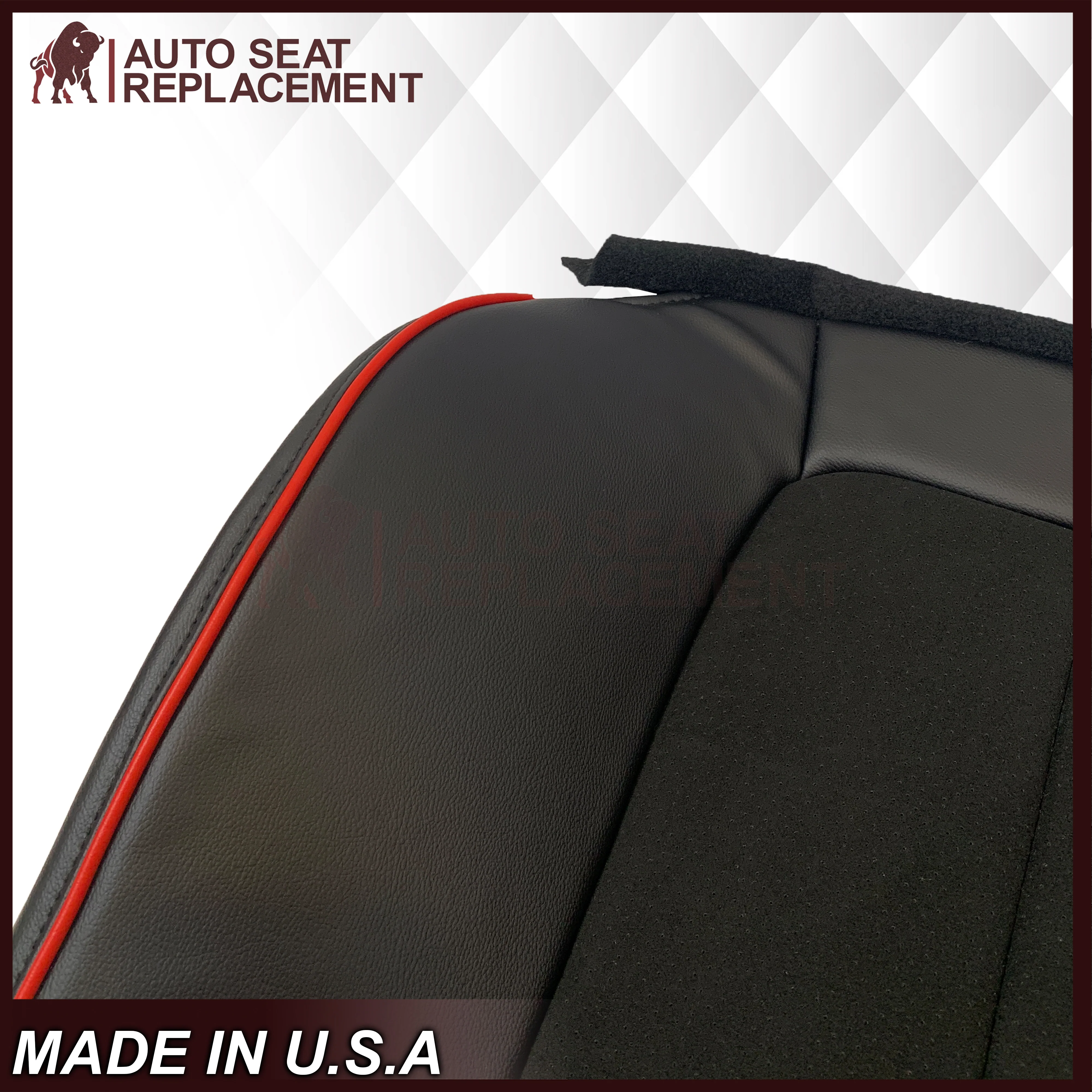 2013–2014 Ford F-150 FX4 Appearance Package Black Seat Cover with Suede Insert - Image 29
