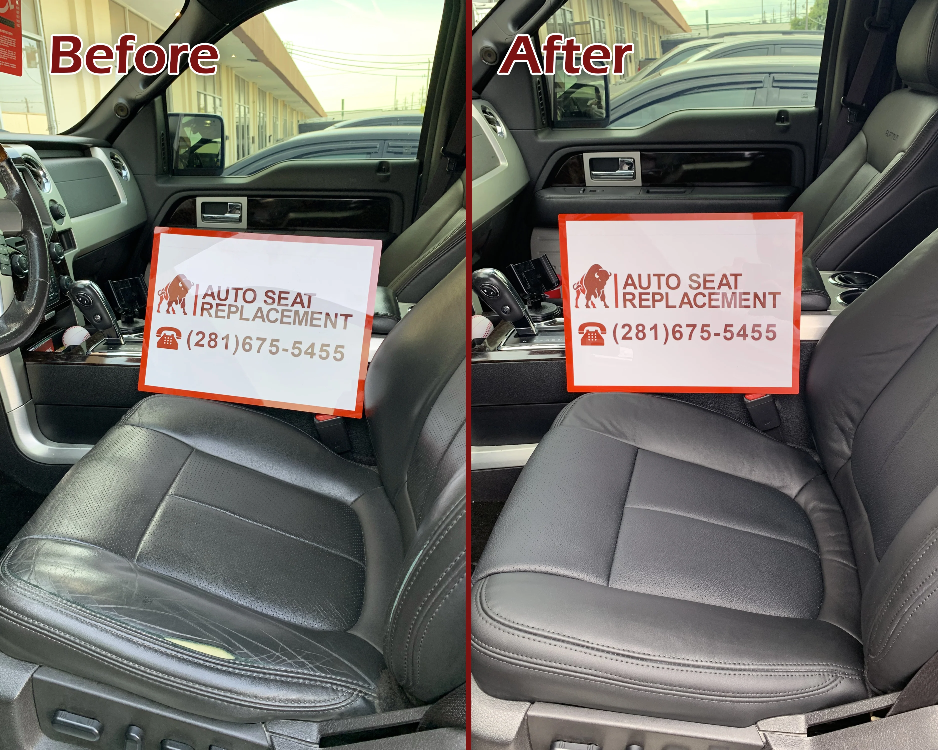 2013–2014 Ford F-150 FX4 Appearance Package Black Seat Cover with Suede Insert - Image 3