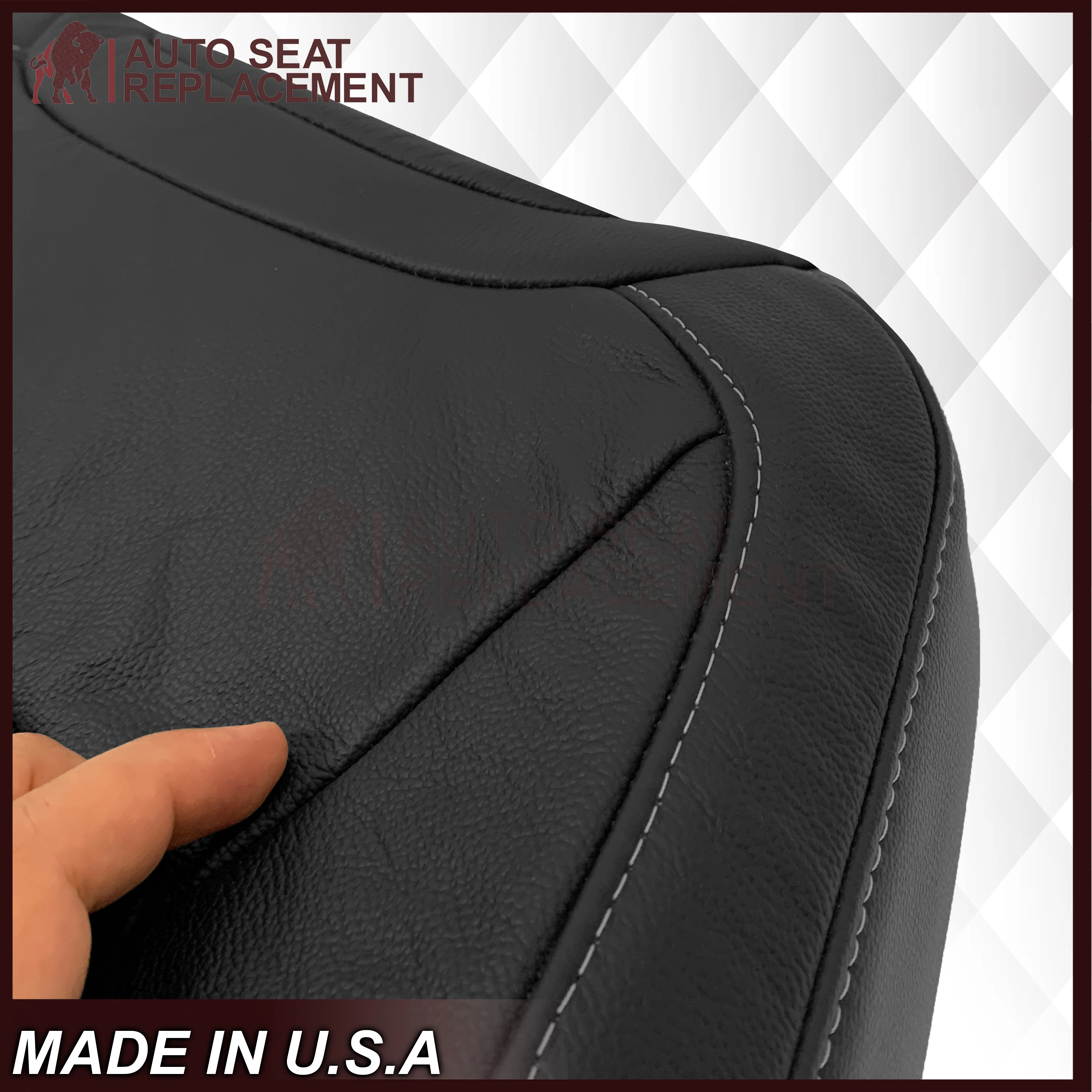 2015-2022 Chevy Colorado LT ZR2 LTZ LS Replacement Seat Covers In Black: Choose In Leather or Vinyl - Image 13