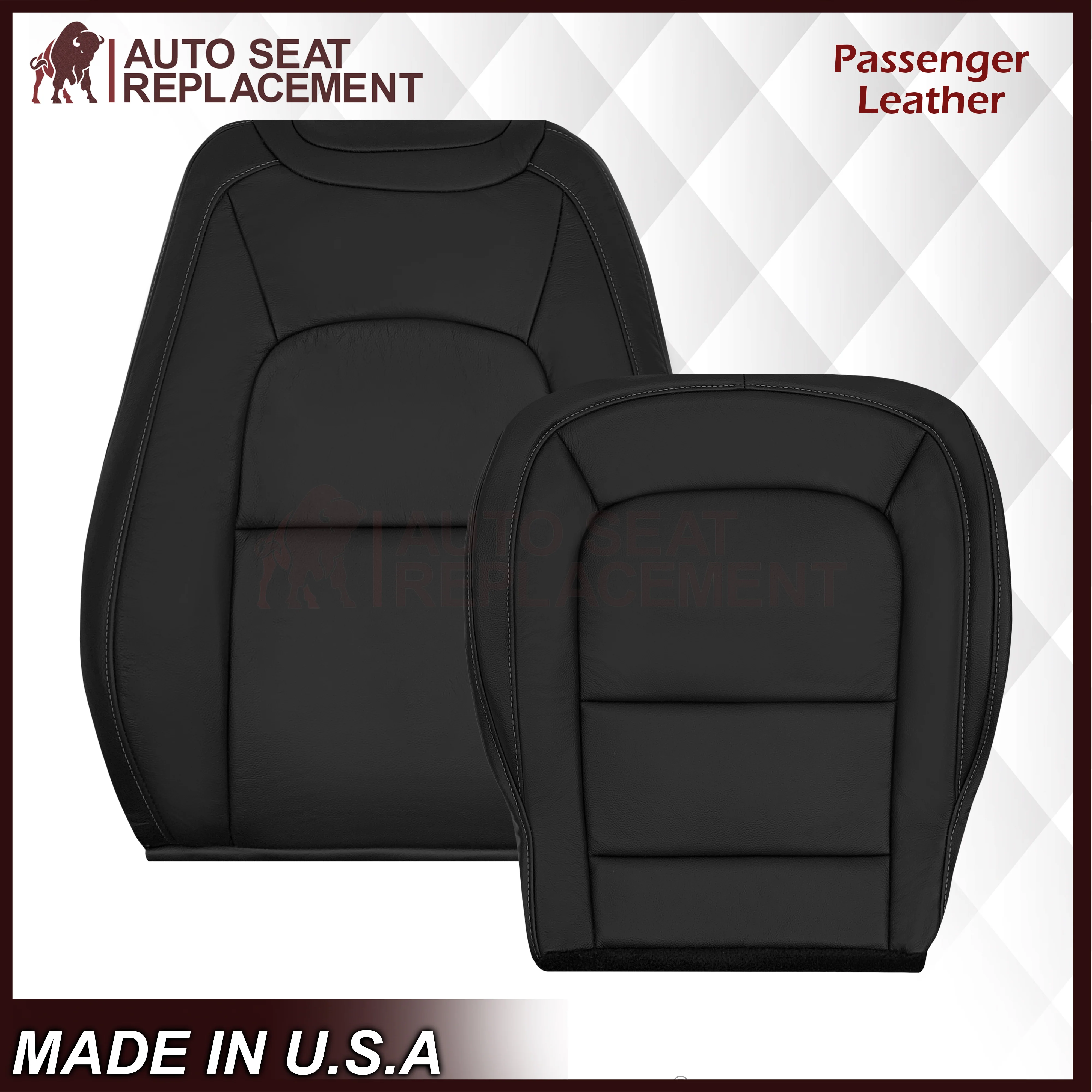 2015-2022 Chevy Colorado LT ZR2 LTZ LS Replacement Seat Covers In Black: Choose In Leather or Vinyl - Image 14