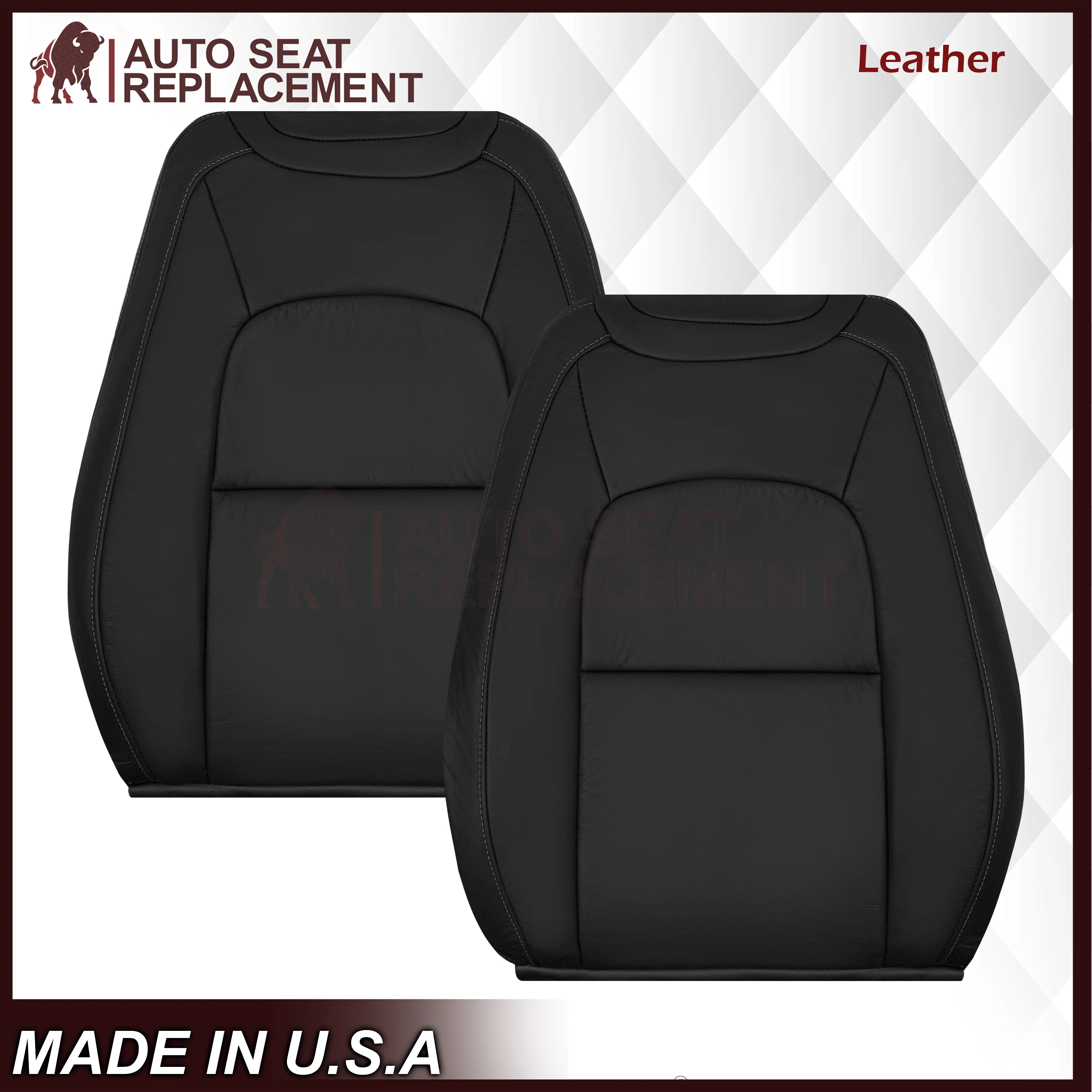 2015-2022 Chevy Colorado LT ZR2 LTZ LS Replacement Seat Covers In Black: Choose In Leather or Vinyl - Image 25