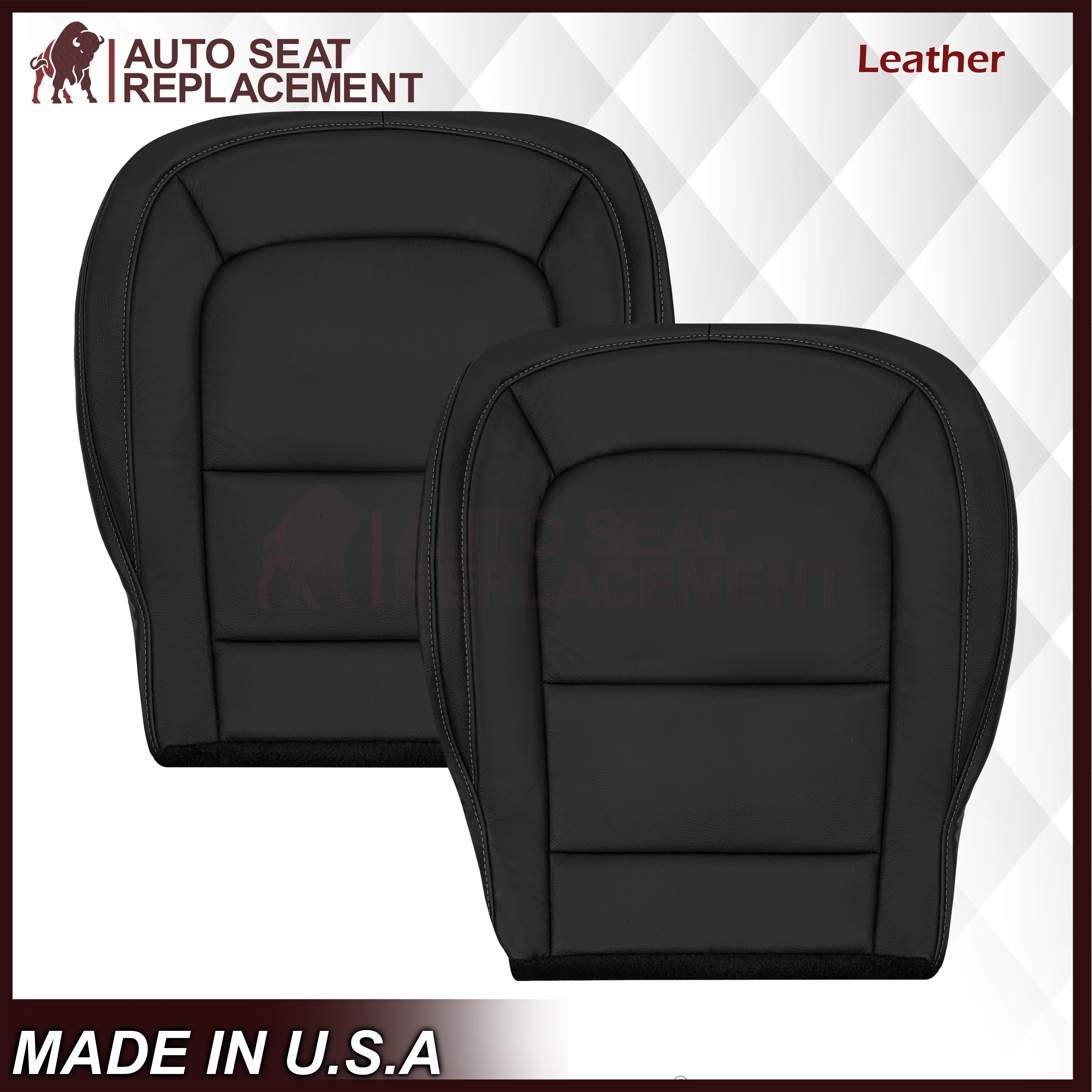 2015-2022 Chevy Colorado LT ZR2 LTZ LS Replacement Seat Covers In Black: Choose In Leather or Vinyl - Image 9